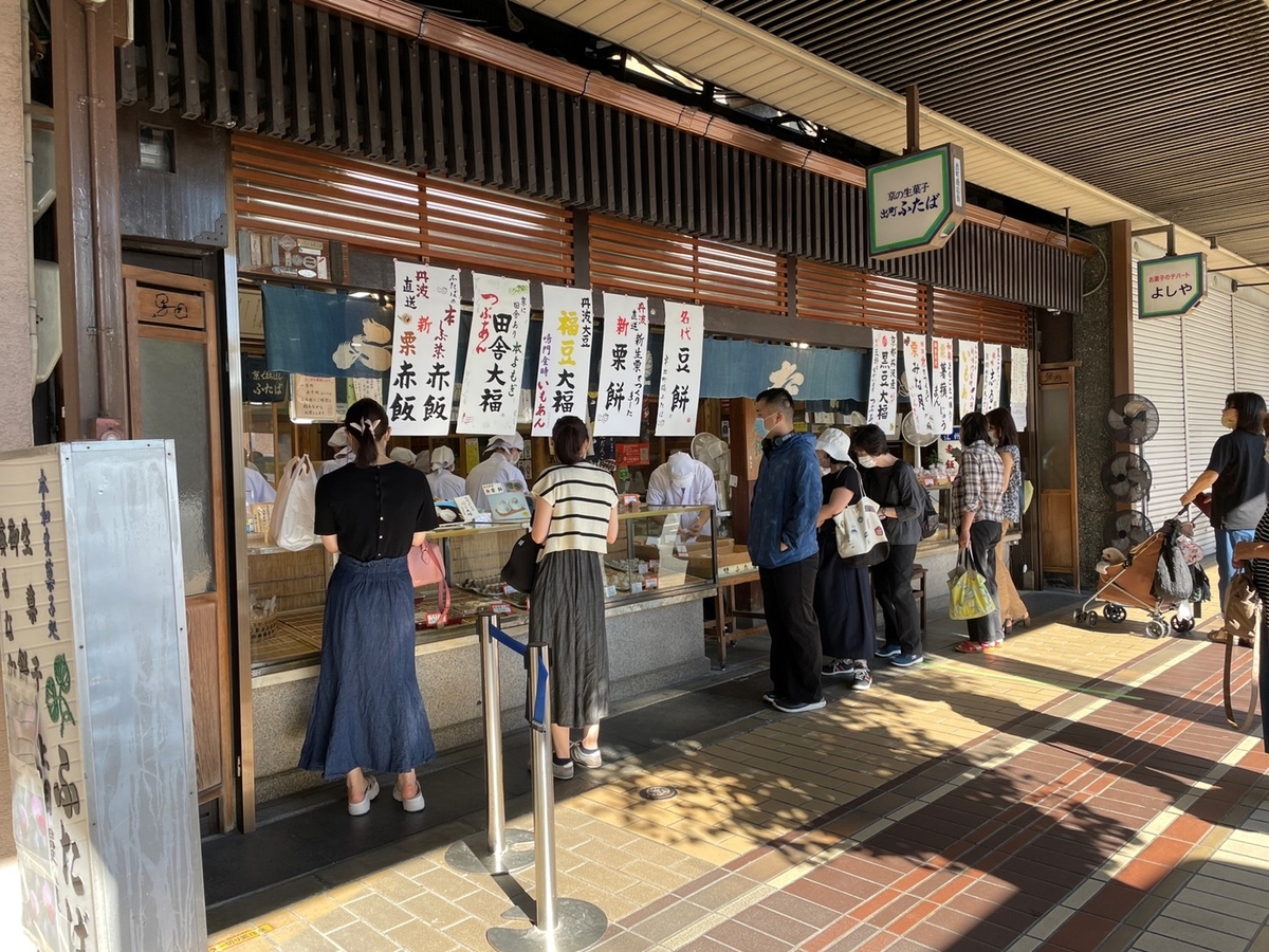 京都出町エリアにある人気の和菓子屋「出町ふたば」の外観