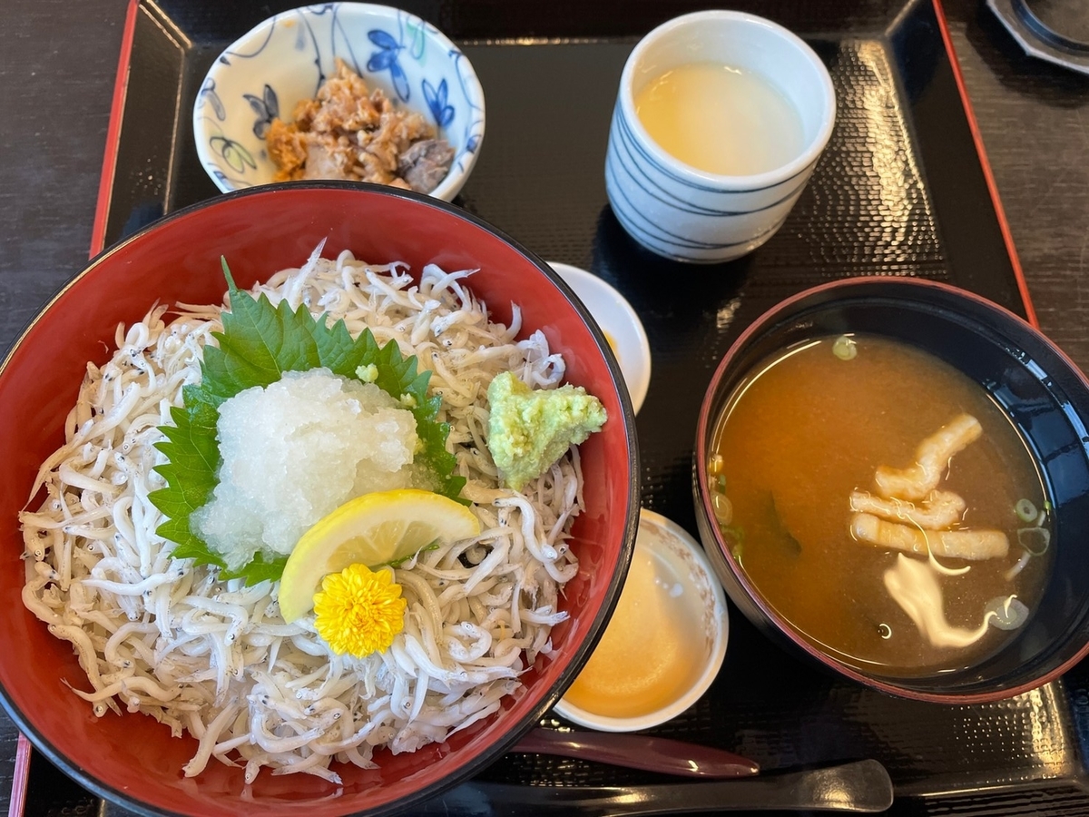 赤ちゃん・子ども連れでランチができる愛知県美浜町にある海鮮の人気な食事処「魚魚魚」のランチメニュー・しらす丼