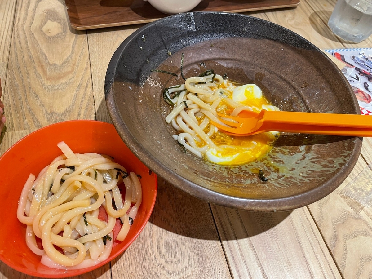 赤ちゃん・子ども連れでランチにいける愛知県常滑市のイオンモール常滑に入っている祇園茶寮の無料お子様メニュー温玉ころうどん