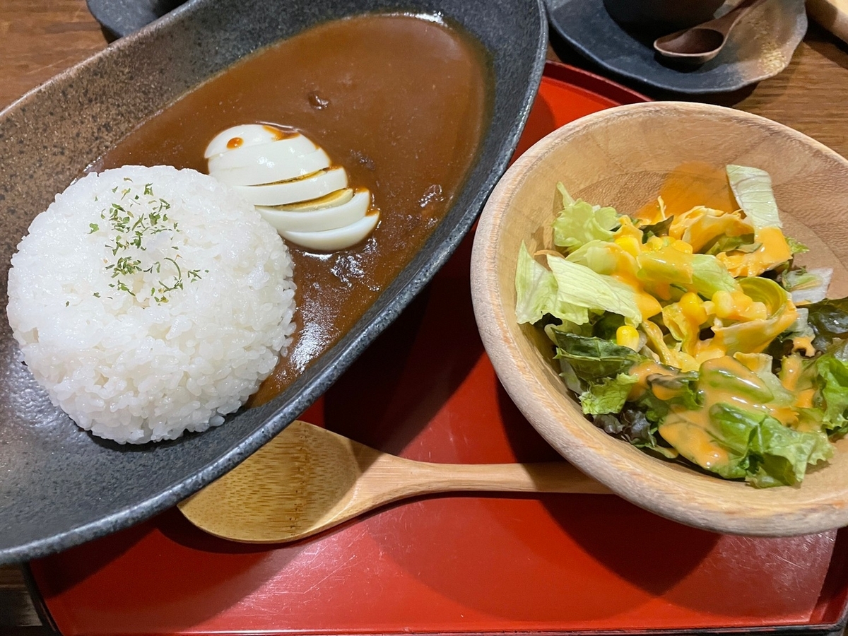 赤ちゃん・子ども連れでモーニングに行ける愛知県東海市の町家カフェかぎやのカレーセット