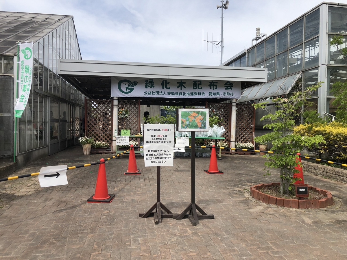 知多市にある花と緑のふれあい公園で行われた金木犀の無料配布・緑化木配布会