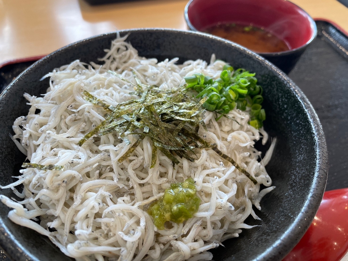 赤ちゃんや子ども連れでランチができる南知多町のマル伊の釜揚げしらす丼