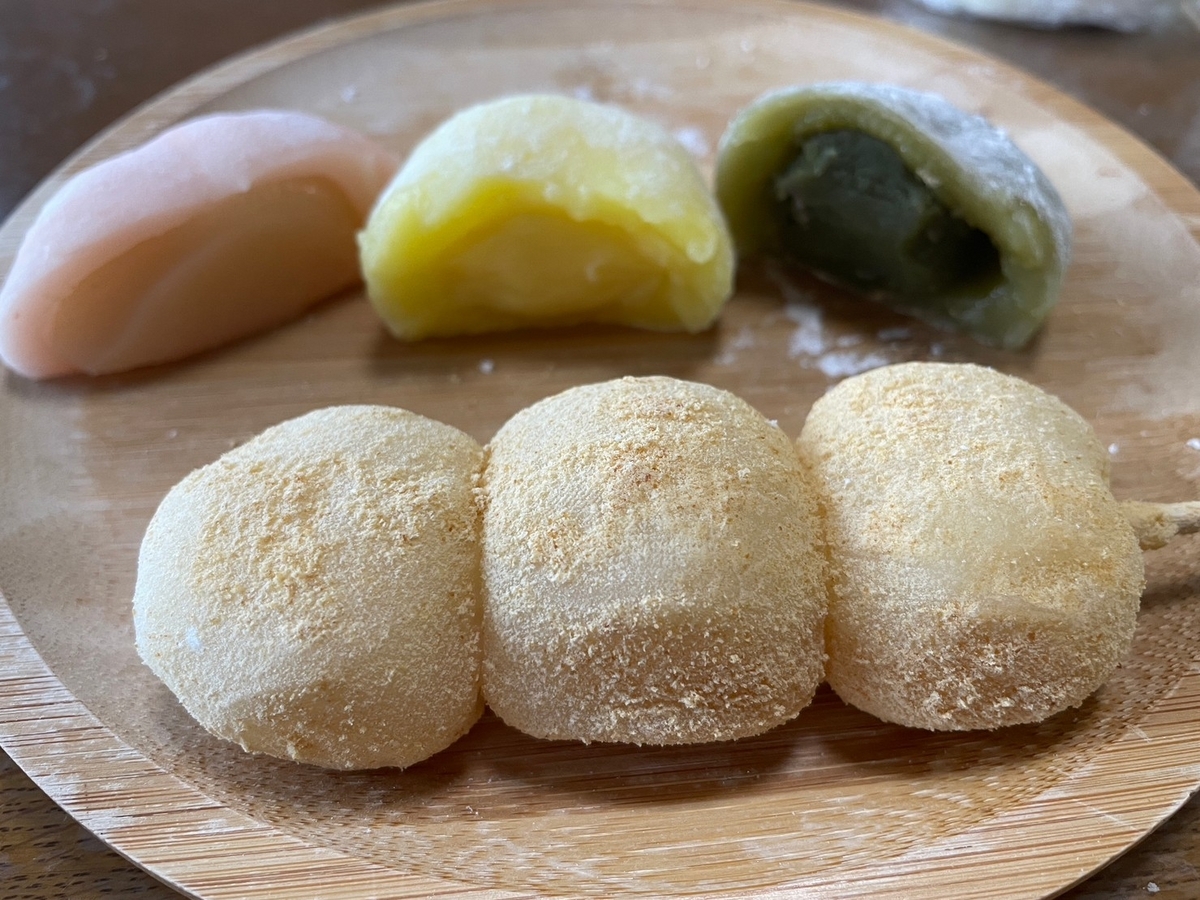 大福餅やわらび餅が人気の半田市にあるおすすめの和菓子店・菓匠将満のきなこだんごと大福餅