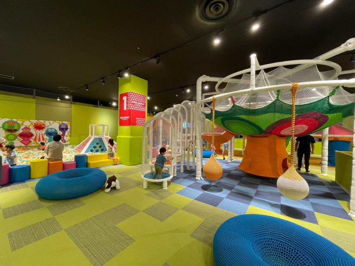 常滑市のイオンモール常滑に入っている屋内遊び場「クレイジーバネット」のキッズエリア