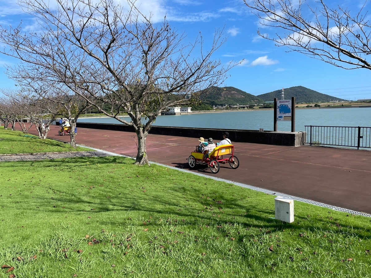 愛知県田原市にある子どもが遊べる遊具や動物と触れ合える農業体験公園「サンテパルクたはら」の野菜の遊園地・おもしろ自転車