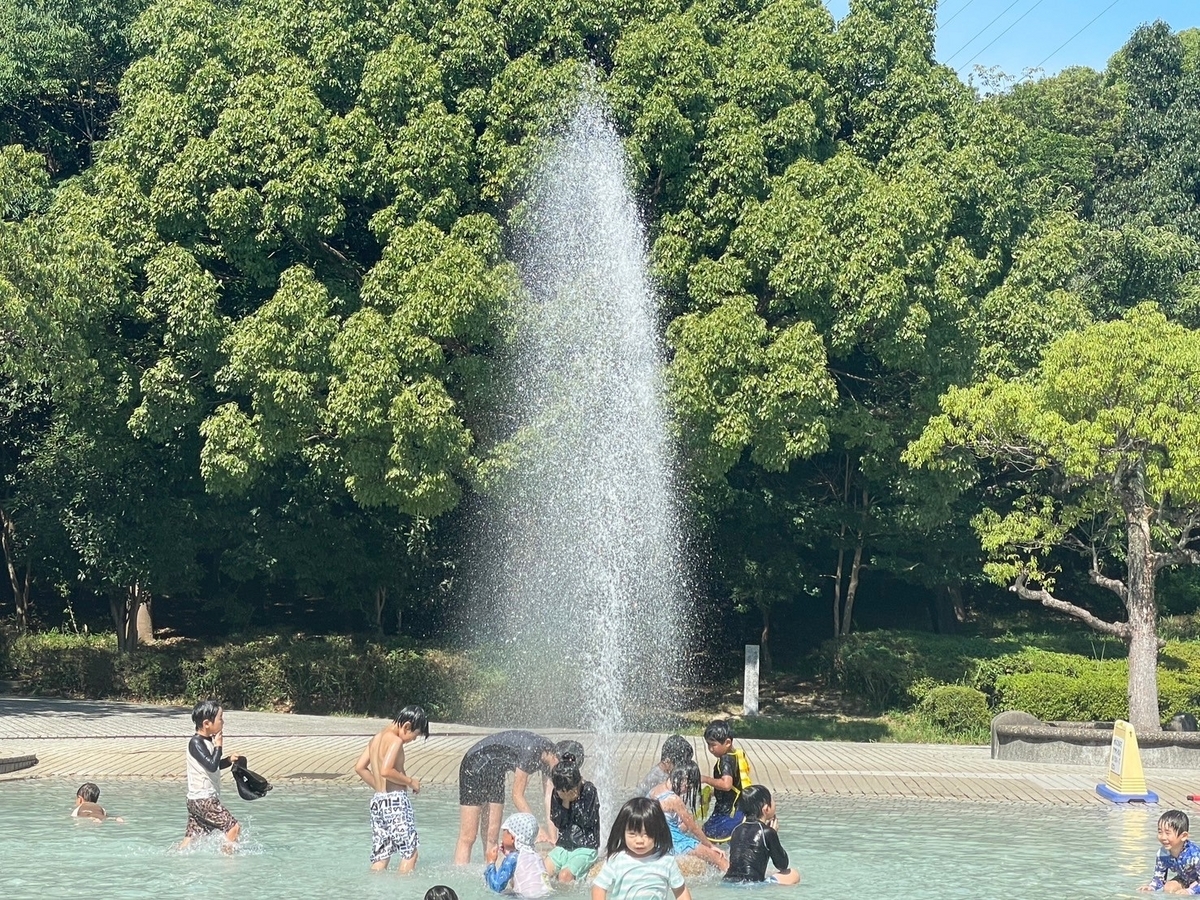 愛知の水遊びスポット｜愛知県大府市に大府みどり公園のじゃぶじゃぶ池の噴水