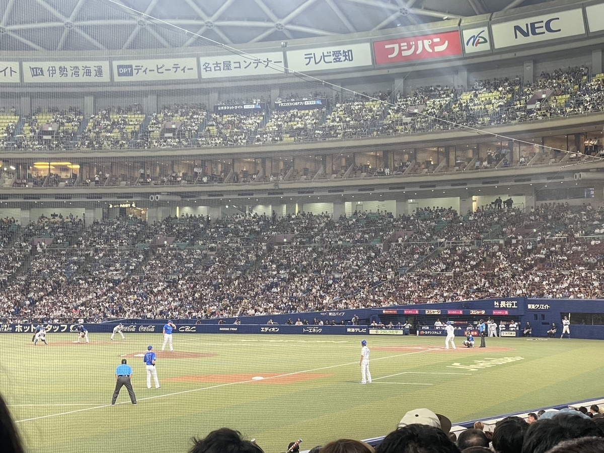 バンテリンドーム（ナゴヤドーム）3塁側18列付近からの見え方
