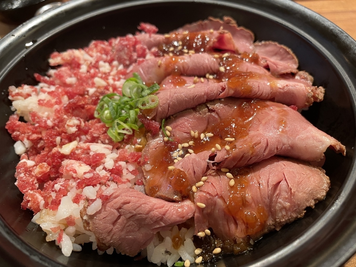 子連れランチ｜イオンモール岡崎に入っている北海道キッチンYOSHIMIの牛とろローストビーフ丼