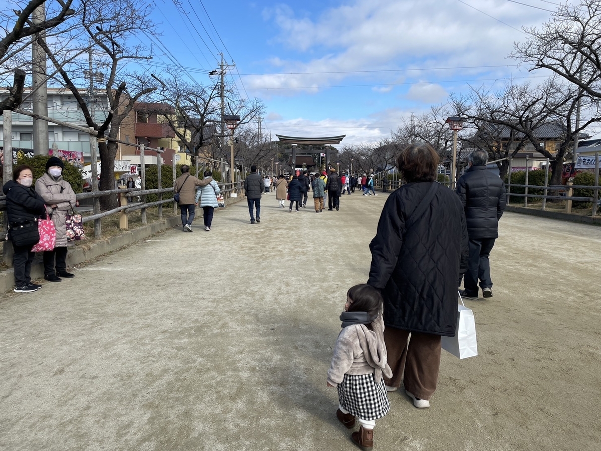 国府宮はだか祭尾張大國霊神社の参道
