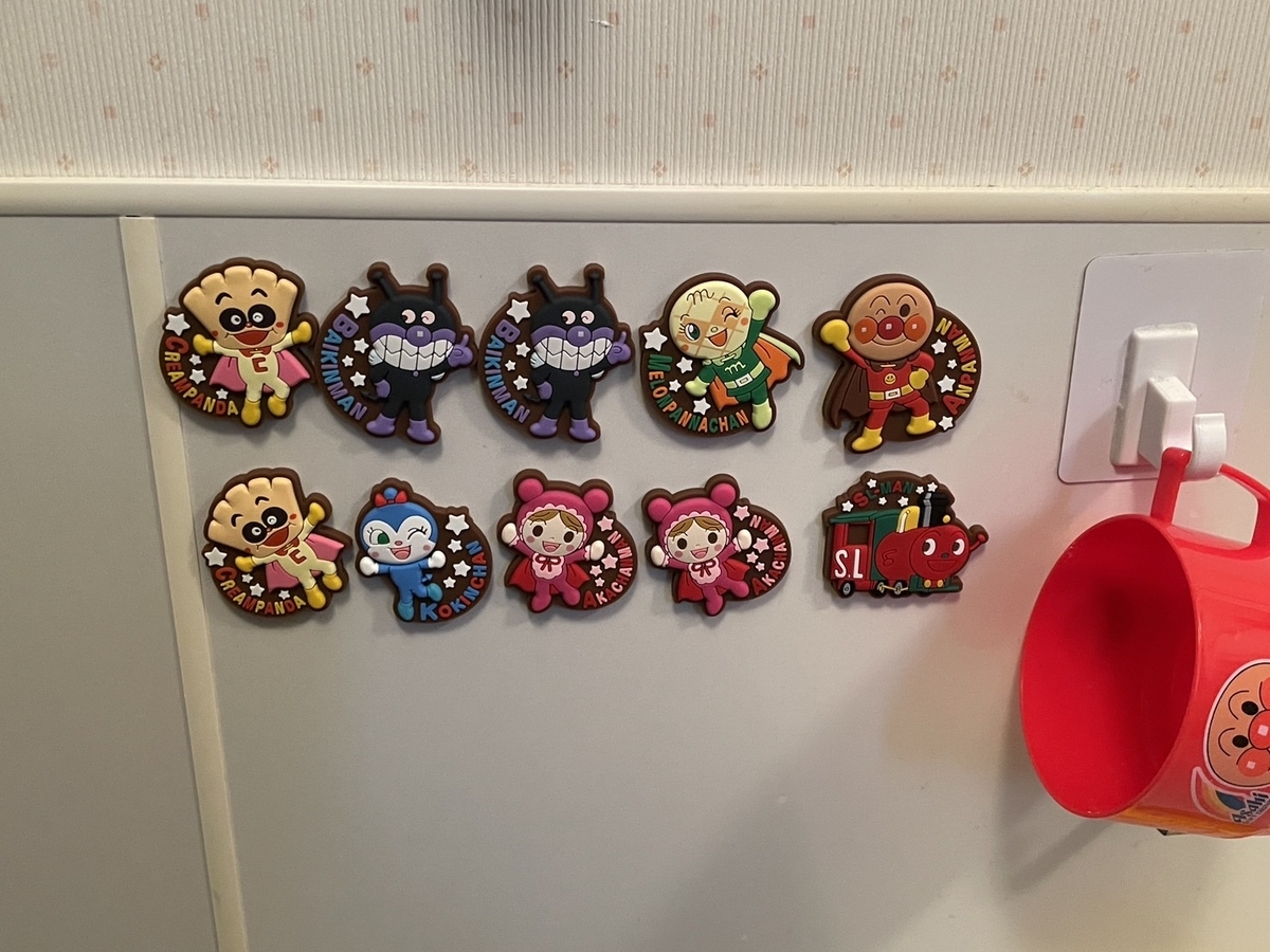 アンパンマンのラバーマグネットガチャガチャ