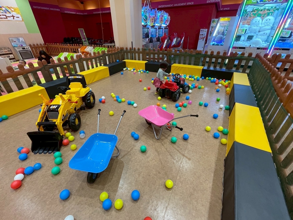 子どもの遊び場｜大府市のリソラ大府にある「あそびパークNamcoリソラ大府店」の工事現場コーナー