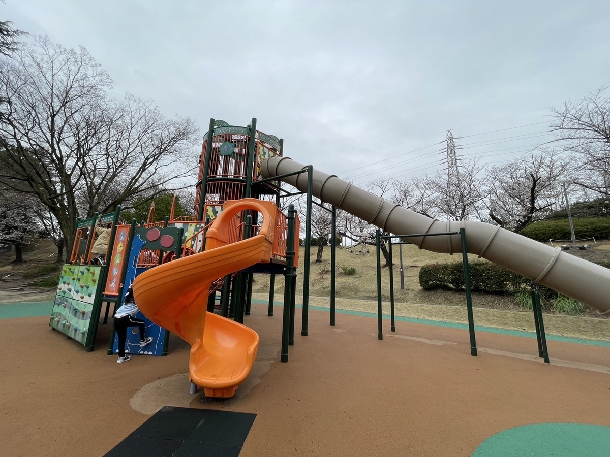 知多半島の桜の名所2025｜東海市にある大池公園の遊具児童用