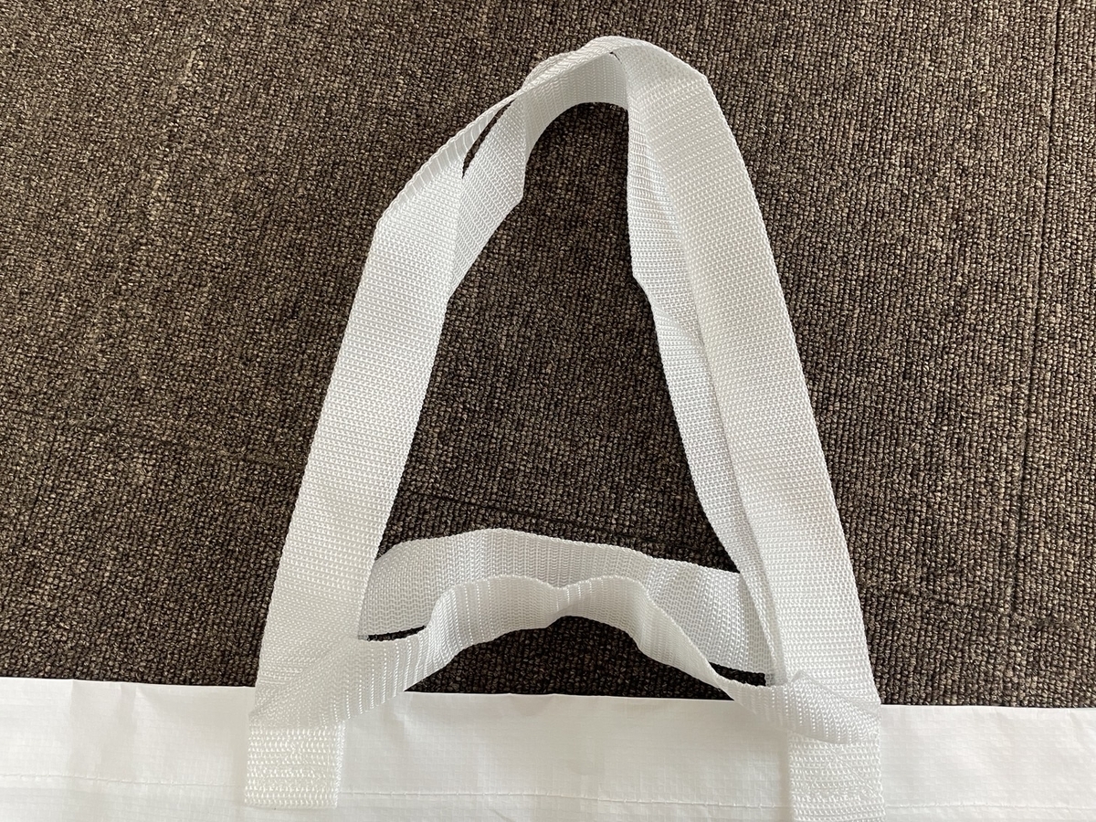 要らなくなったら返金してもらえる無印良品のシェアバッグ「再生ポリプロピレンバッグ」の持ち手