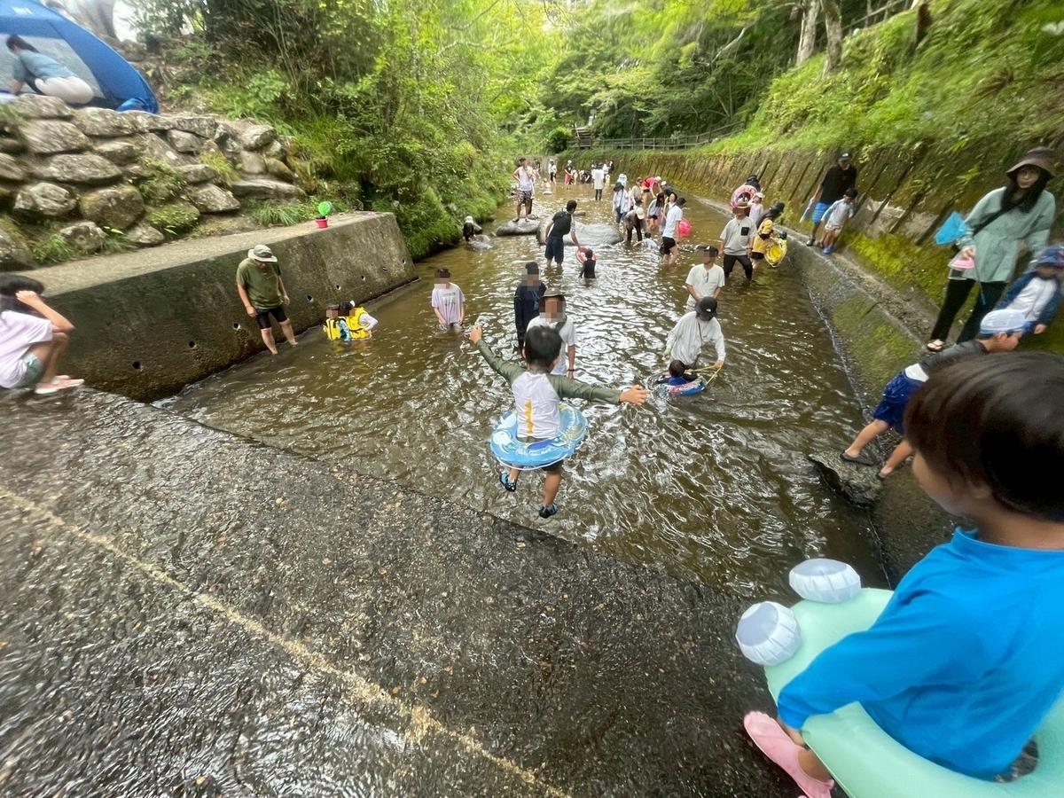 子どもの遊び場｜愛知県瀬戸市にある愛知高原国定公園・岩屋堂公園内にある天然プール（じゃぶじゃぶ池）で飛込みジャンプ