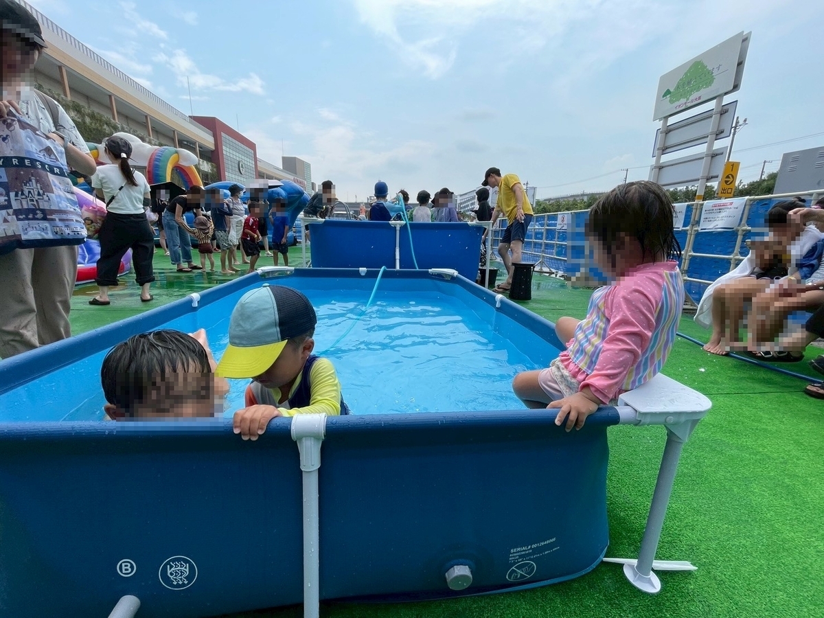 子どもの遊び場｜名古屋市のイオンモール大高に期間限定でオープンした水遊びプール「大高ウォーターパーク」のプール