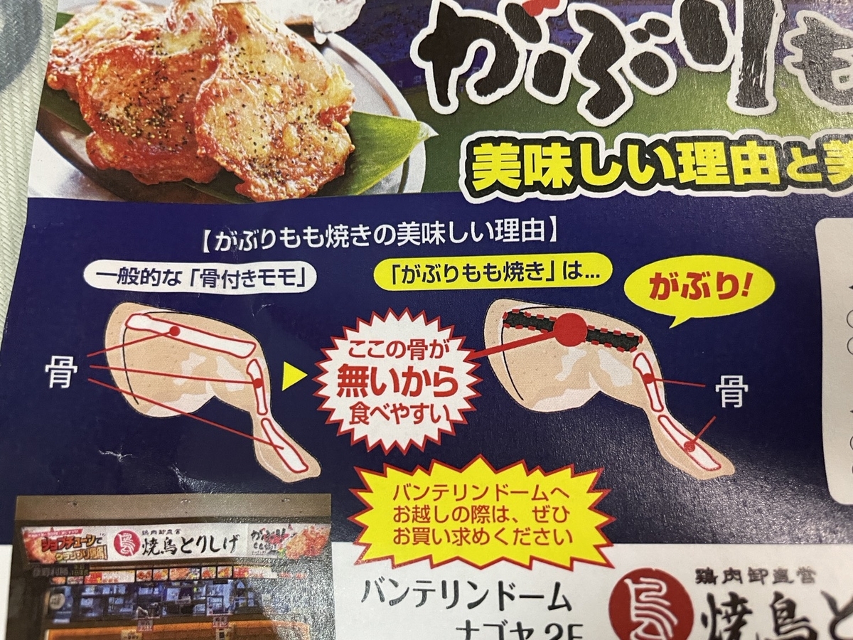 ジョブチューン球場飯グランプリで1位をとったバンテリンドームナゴヤ焼肉とりしげのかぶりもも焼き塩味