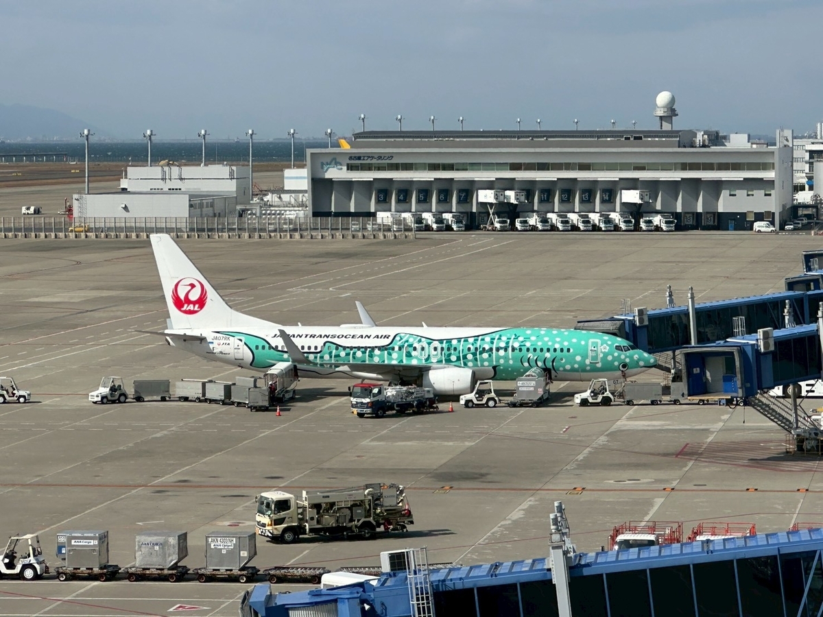 常滑市おでかけ｜中部国際空港セントレアで行われた航空ファンミーティングで飛来した結ジンベエ（濃緑）
