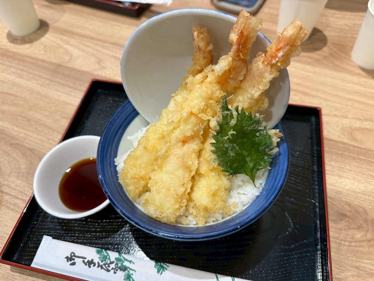 子連れランチ｜日進市にある道の駅マチテラス日進に入っている魚幸一番の海老天丼