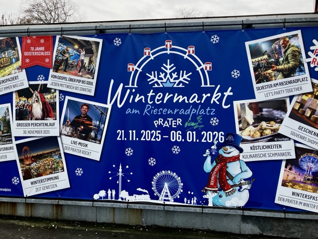 プラーターのWintermarkt（ウィンターマルクト）のイベント案内ポスター