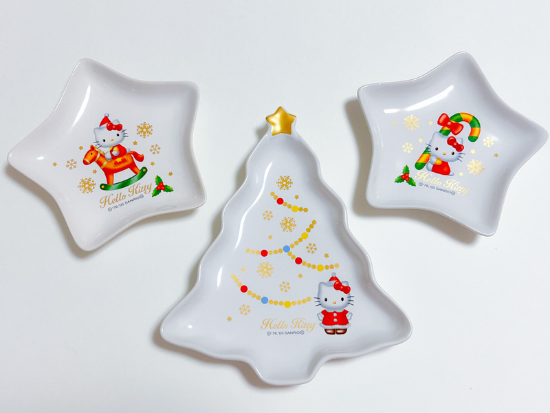 平成レトロ ハローキティ クリスマスプレート 3枚セット 激レア