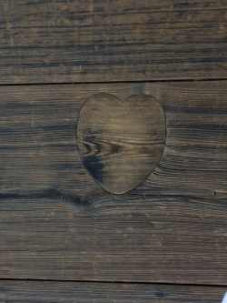 ハート2の埋め木