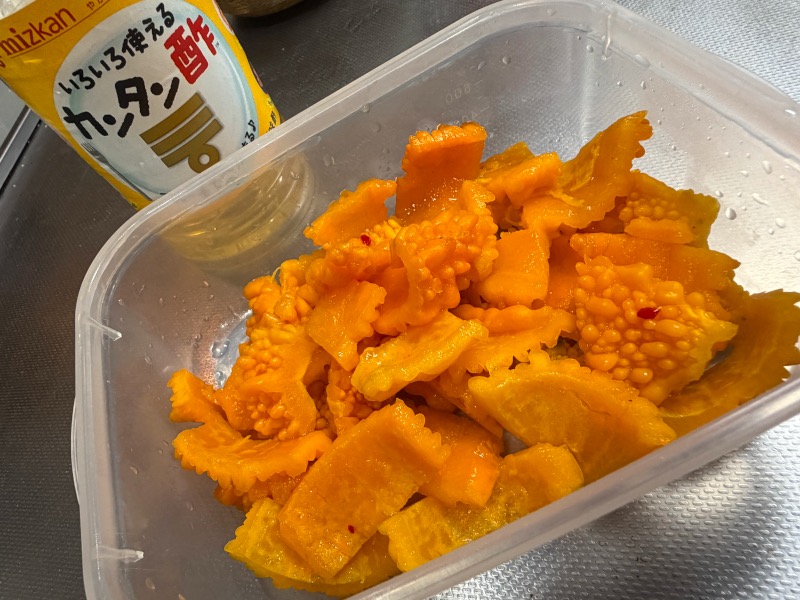 お酢につける