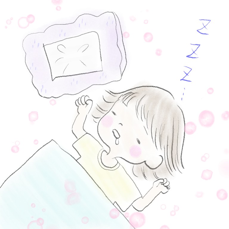 寝る娘