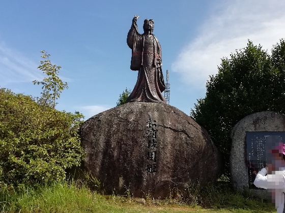 松浦佐用姫像　佐賀県　唐津　唐津湾　鏡山展望台　写真　画像　佐用姫