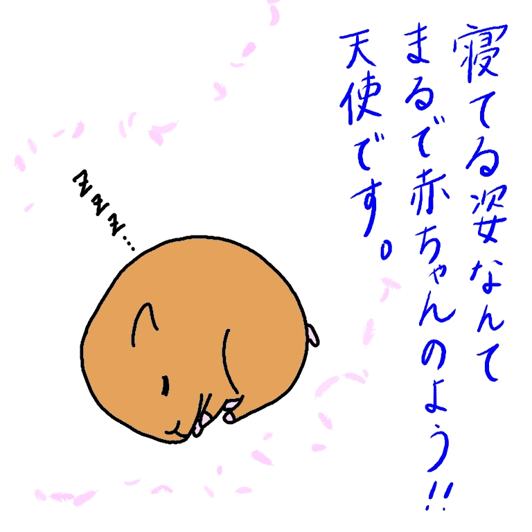 ハムスター　寝る　イラスト　画像　かわいい　手描き　漫画