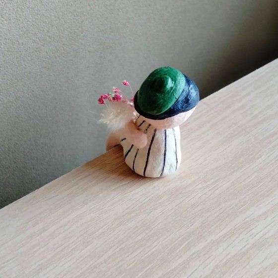 ふわこちゃん　ふわり工房　オリジナルキャラクター　写真　画像　石塑粘土　粘土　置物　オブジェ
