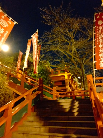 祐徳稲荷神社　佐賀　写真　画像　ライトアップ　本殿