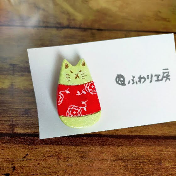 猫　ハンドメイド　画像　写真　オーブン陶土