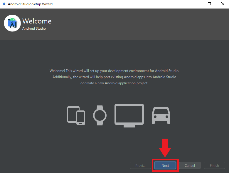 Welcome Android Studio