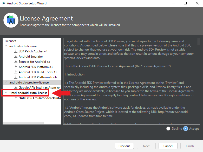 intel android extra license