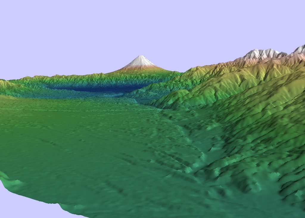 ALOS全球数値地表モデルで富士山を描いてみる（２）