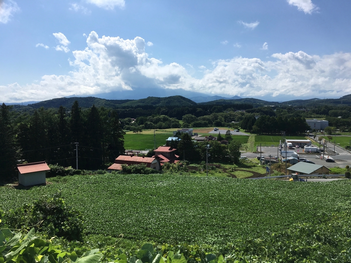 渋民村から望む岩手山