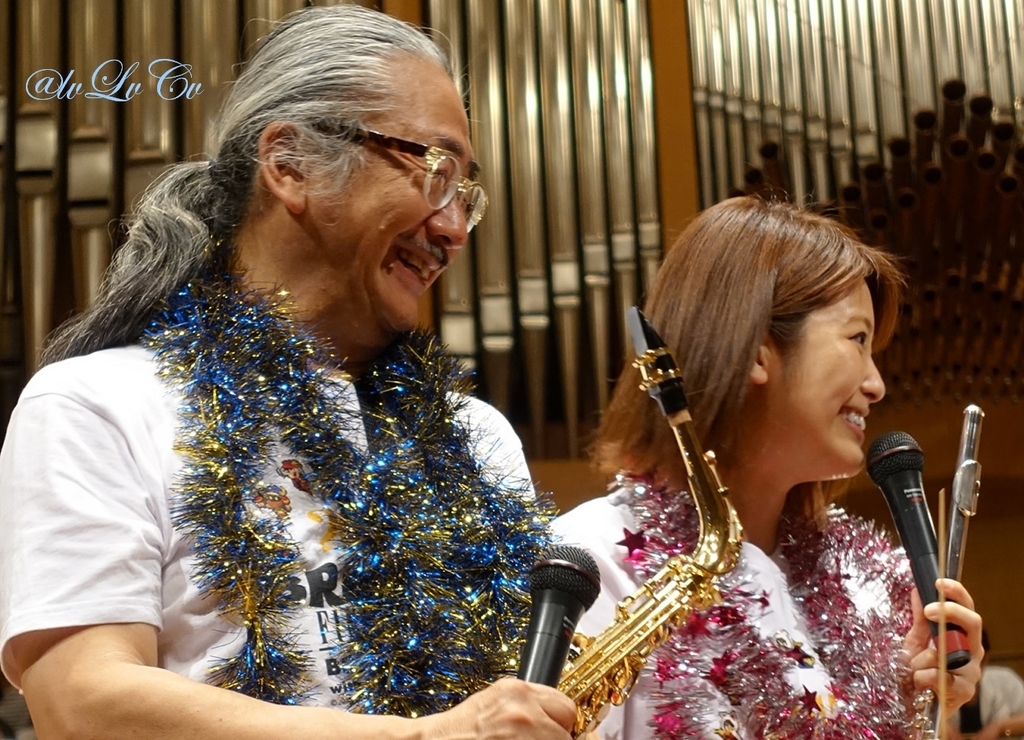 植松伸夫さんと山下まみさん bra★braでの植松伸夫さんと山下まみさん