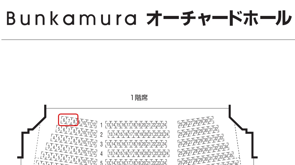 Bunkamuraオーチャードホールの座席表