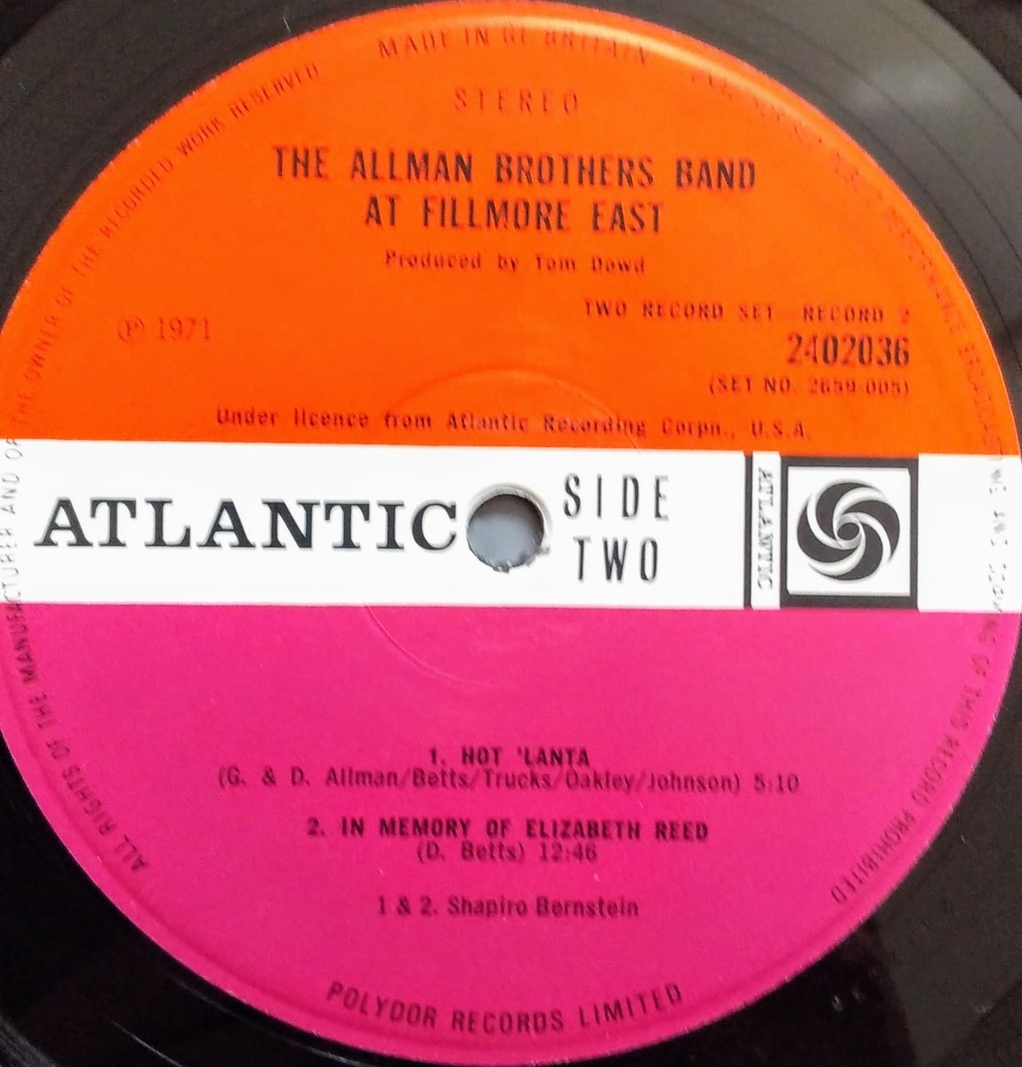 Allman Brothers Band / At Fillomre East UK盤 - うまげな話