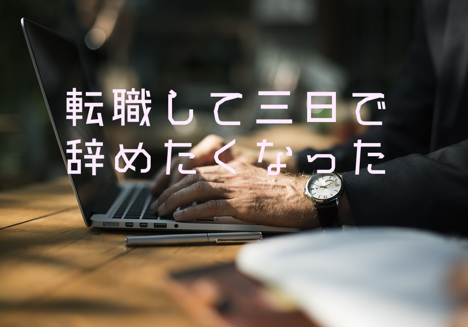 人間関係最悪 転職して三日で仕事を辞めたくなり 辛いまま一年働いてみた結果 メラモソ 新しいライフスタイルに向けて