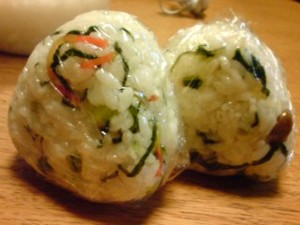 野沢菜なめこおにぎし