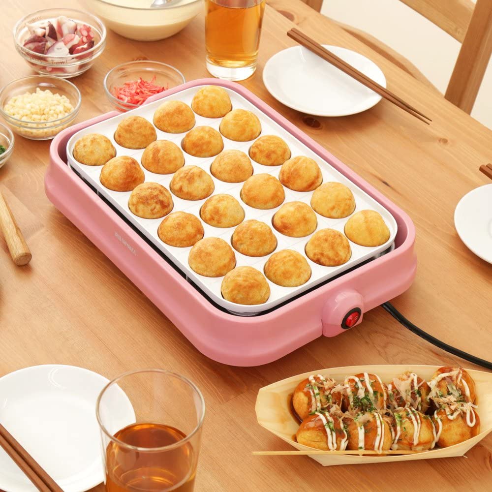 デザインが可愛いと評判 アイリスオーヤマ たこ焼き器 Pty C24 P 焦げ付きと焼きムラが課題 Itよろづや