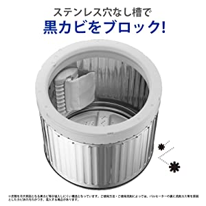 洗濯機（穴なし槽節水・黒カビブロック。6kg）（SHARP ES-GE6E
