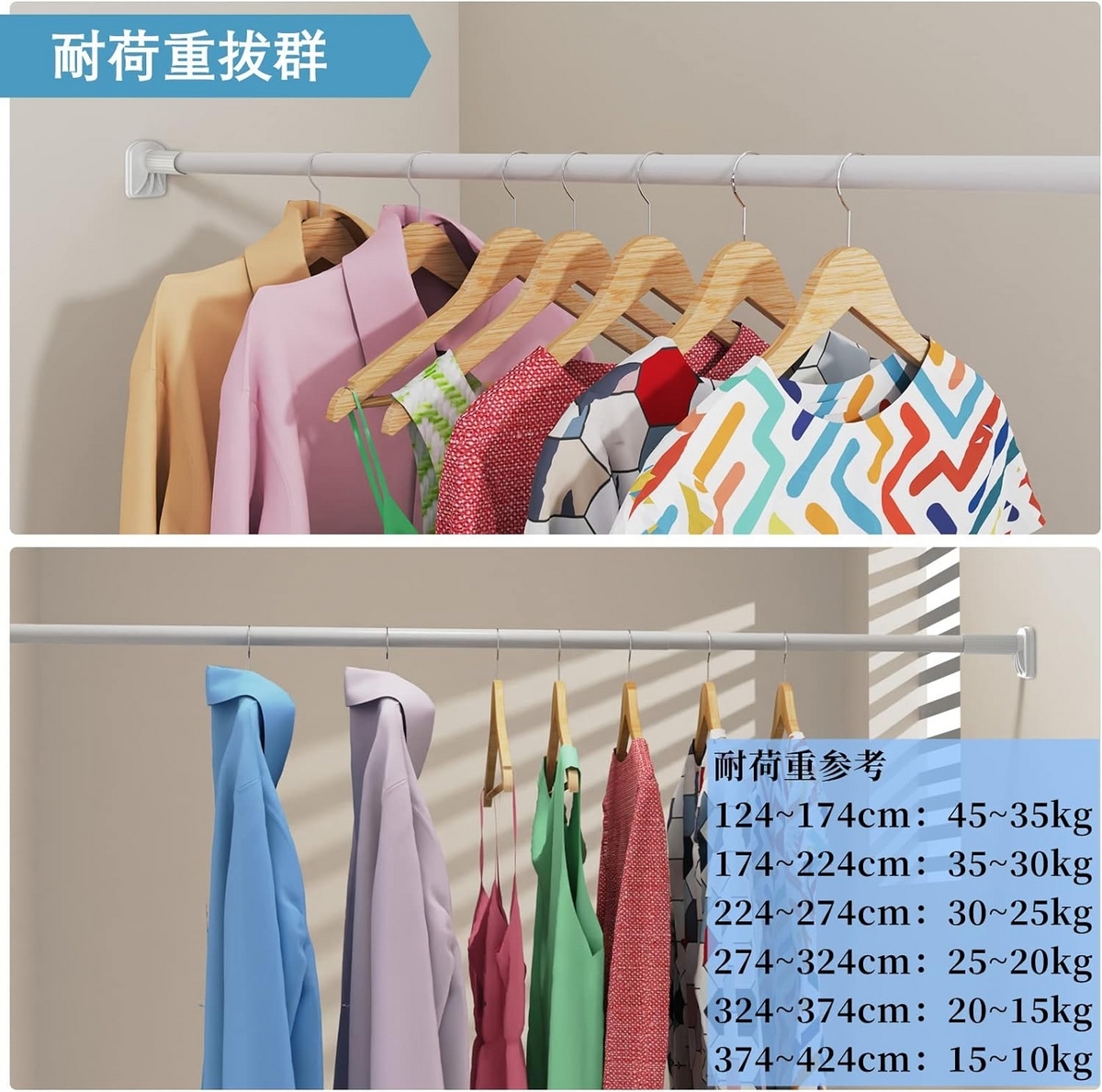 Goowin 強力 つっぱり棒 2m 3m 伸縮棒 耐荷重45～20kg 強負荷 部屋干しでスペースを活かせて便利 - よろづやアンテナ