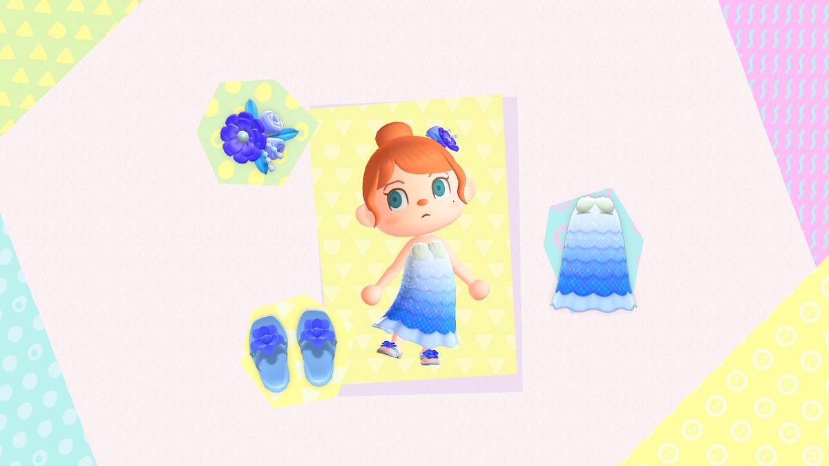 あつ森 かいがらのドレス あつ森コーデおきば