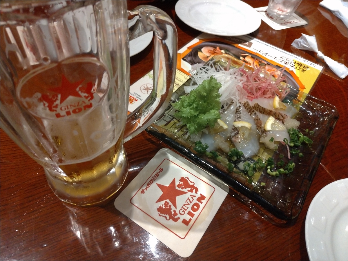 翌日の本番の宴会に備えて偵察組 銀座ライオン青山一丁目店 さんでワイワイ Metabomaxの旅と食とガイナーレな日記
