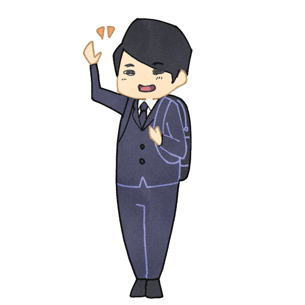 挨拶する男性のフリーイラスト - メターバ-フリーイラスト