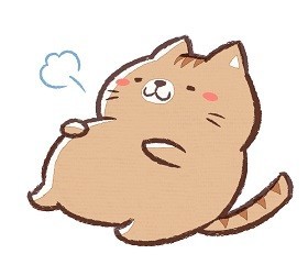 お腹いっぱいなネコ