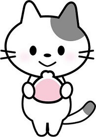お財布を持つネコ