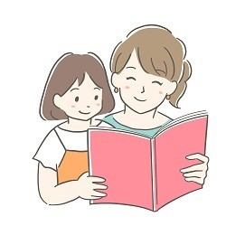 本を読む親子